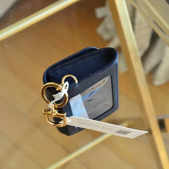 Tory Burch Emerson Flap Card Case Wallet Tory Navy - Picture 3 of 5